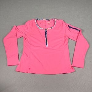 Lilly Pulitzer Neon Pink Long-Sleeve Performance Pullover